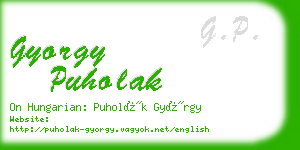 gyorgy puholak business card